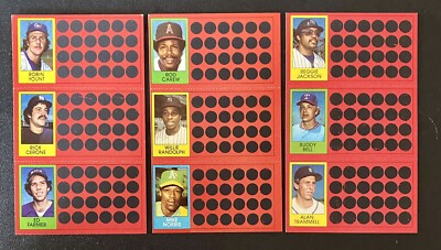 1981 TOPPS SCRATCH-OFFS COMPLETE UNCUT 108 CARD SET UNSCRATCHED 36 3-CARD PANELS