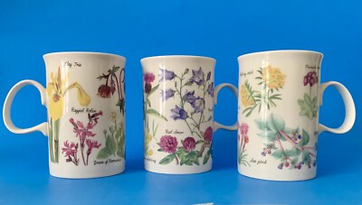Dunoon Scottish Wildflower Mugs (3) - Kathy Pickles Design