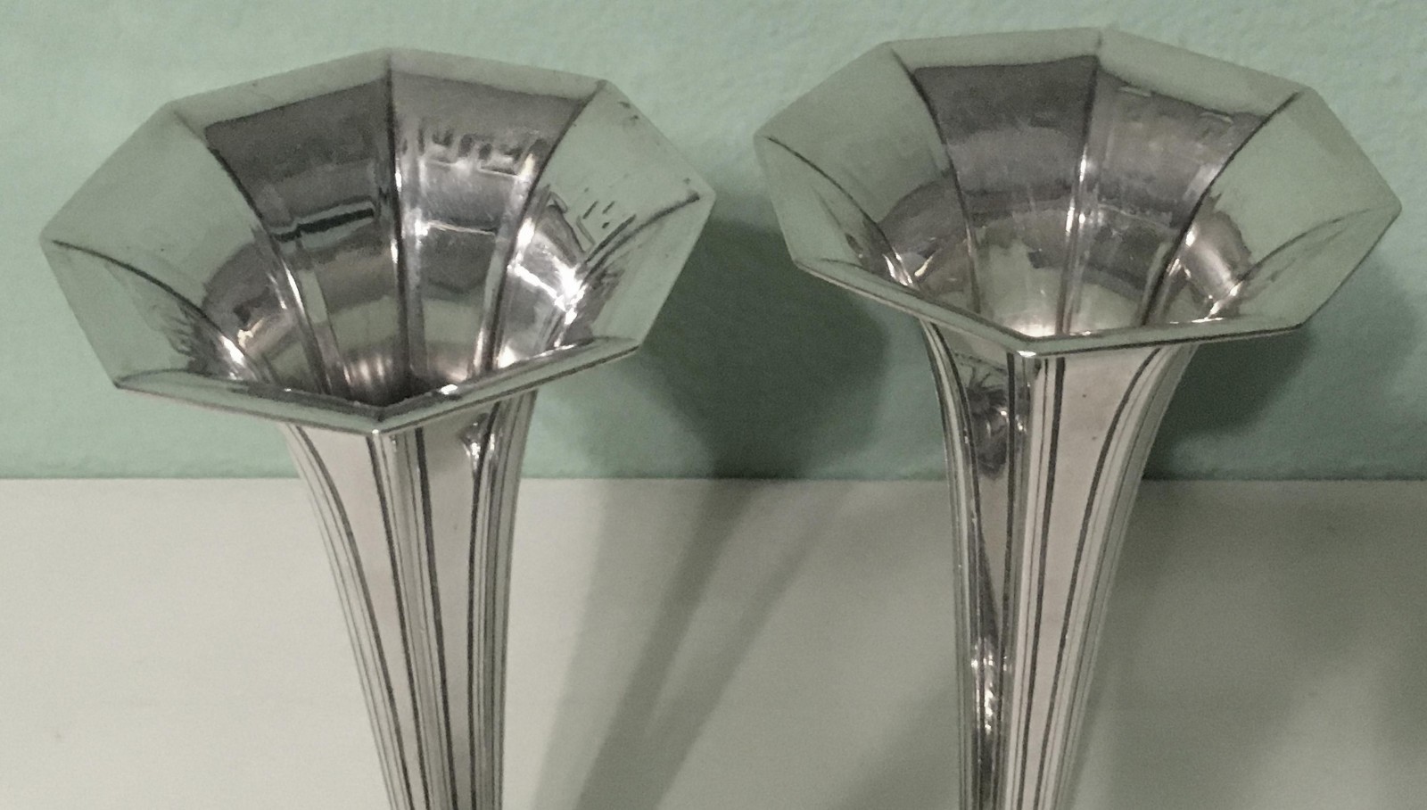 Antique Tiffany & Co. Sterling Neoclassical Trumpet Vase (1)