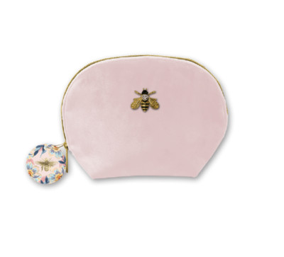 Punch Studio E2 Florette Bee Blush 6.5x4.5'' Velvet Brooch Bag Case 47097