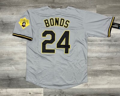 Barry Bonds 1992 Pittsburgh Pirates Grey Road Cooperstown Jersey Mens Size Large