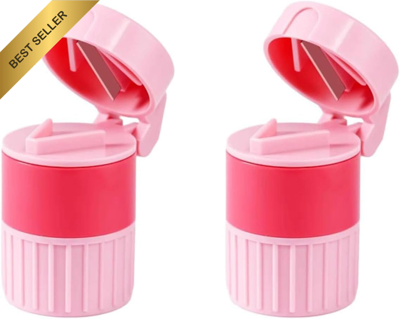 Pill Cutter Splitter for Small Pills,4 in 1 Pill Crusher Fine Powder Organizer M