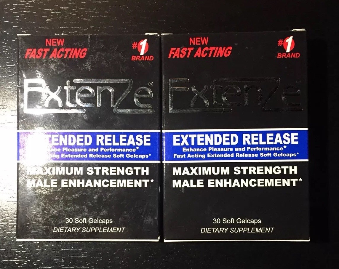 2X EXTENZE Extended Release Maximum Strength Fast Acting Male Enhancement 60ct