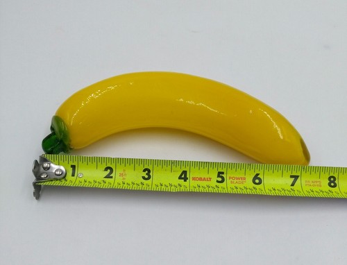 Glass Banana Fruit / Vegetable Murano Style Hand Blown Great large size 7 inch