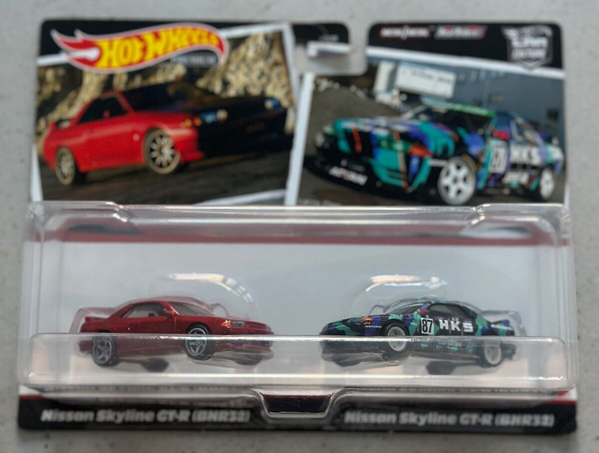 Hot Wheels Premium Twin Set NISSAN SKYLINE GT-R R32 HKS Car