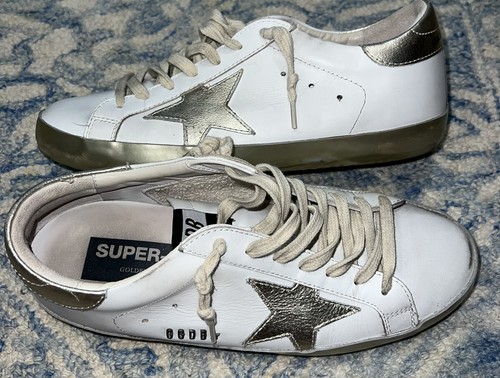 スニーカー GOLDEN  WHITE ICE AND PINK LEATHER SUPER-STAR SNEAKERS Golden Goose Superstar Sneaker in White/Ice/Black/Pink
