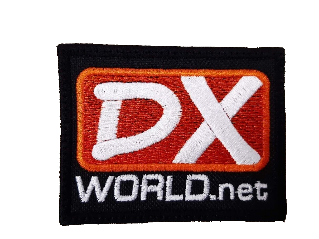 DX World net logo PATCH hook & loop for Ham Radio Operators