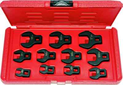 T&E Tools 11 Piece SAE Open-End Crowsfoot Wrenches Set BCF55