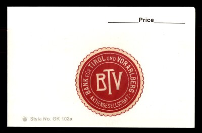 MayfairStamps Austria Tirol and Vorarlberg Bank Envelope Seal xxb_42663