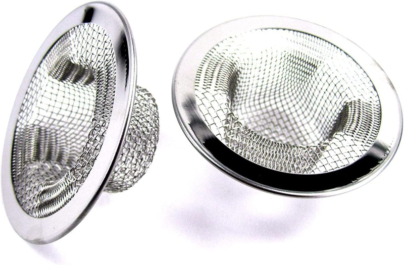 2Pcs Metal Sink Strainer Bathtub Drain Hole Hair Catcher Drain...