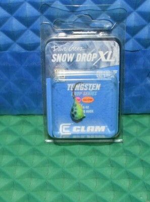 Clam Dave Genz Snow Drop XL Tungsten Drop Series 1/16 8 Hook  5mm Snow Drop 8