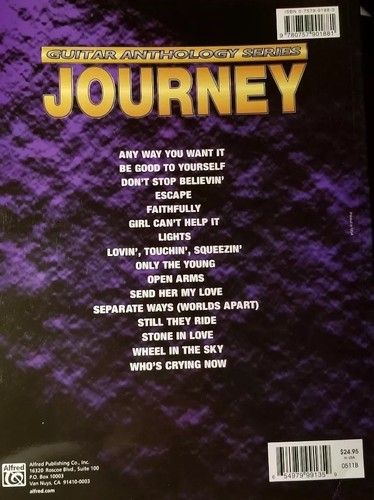 JOURNEY GUITAR TAB / JOURNEY GUITAR ANTHOLOGY / JOURNEY GUITAR TABLATURE