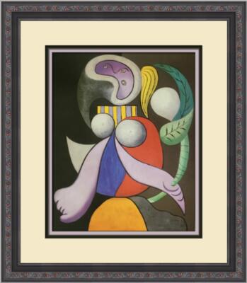 Pablo Picasso Woman with Flower Custom Framed Print 