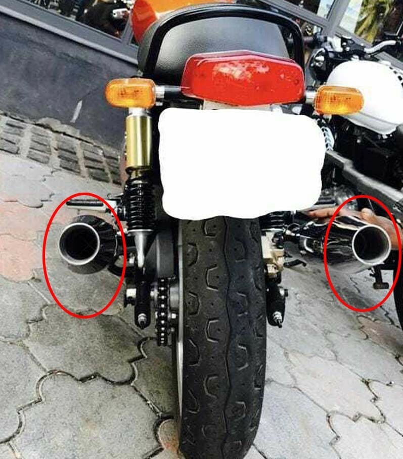 Fits Royal Enfield Interceptor 650 & Continental GT 650 Red Rooster Exhaust silencer
