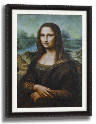 3D Printed Hand Painted Simulation Da Vinci s Mona Lisa 24x17 Frame New