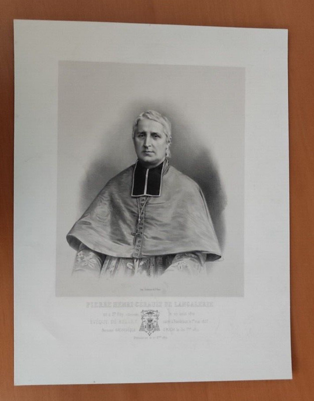 Gco50-Gravure Origi-Pierre Henri GÃRault De Langalerie-ÃVÃQue De Belley-Bordeaux