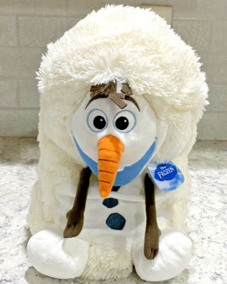 Disney Olaf Frozen Hide Away Pets Pillow Frozen Plush Polyester White 14'' Toys
