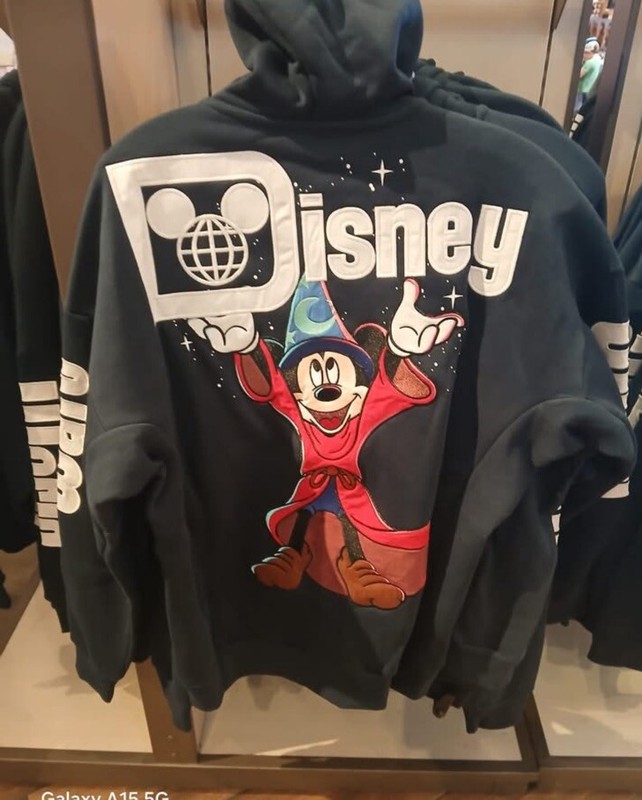 Disney World Sorcerer Mickey Navy Zip Hoodie Sweatshirt Adult Large