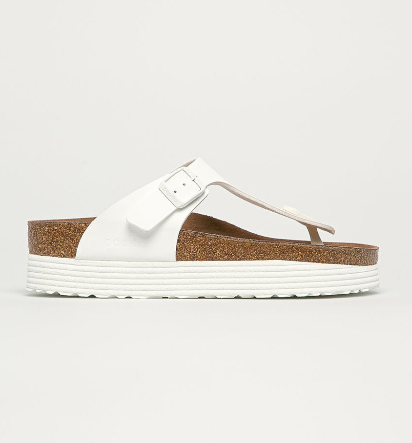 

Женские белые шлепанцы на платформе Birkenstock Papillio Gizeh, НОВИНКА, Белый
