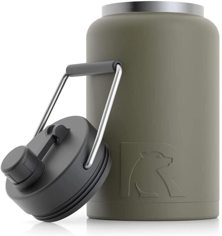Large Double Vacuum Insulated Water Bottle Jug Half Gal. Stainless Steel Thermos