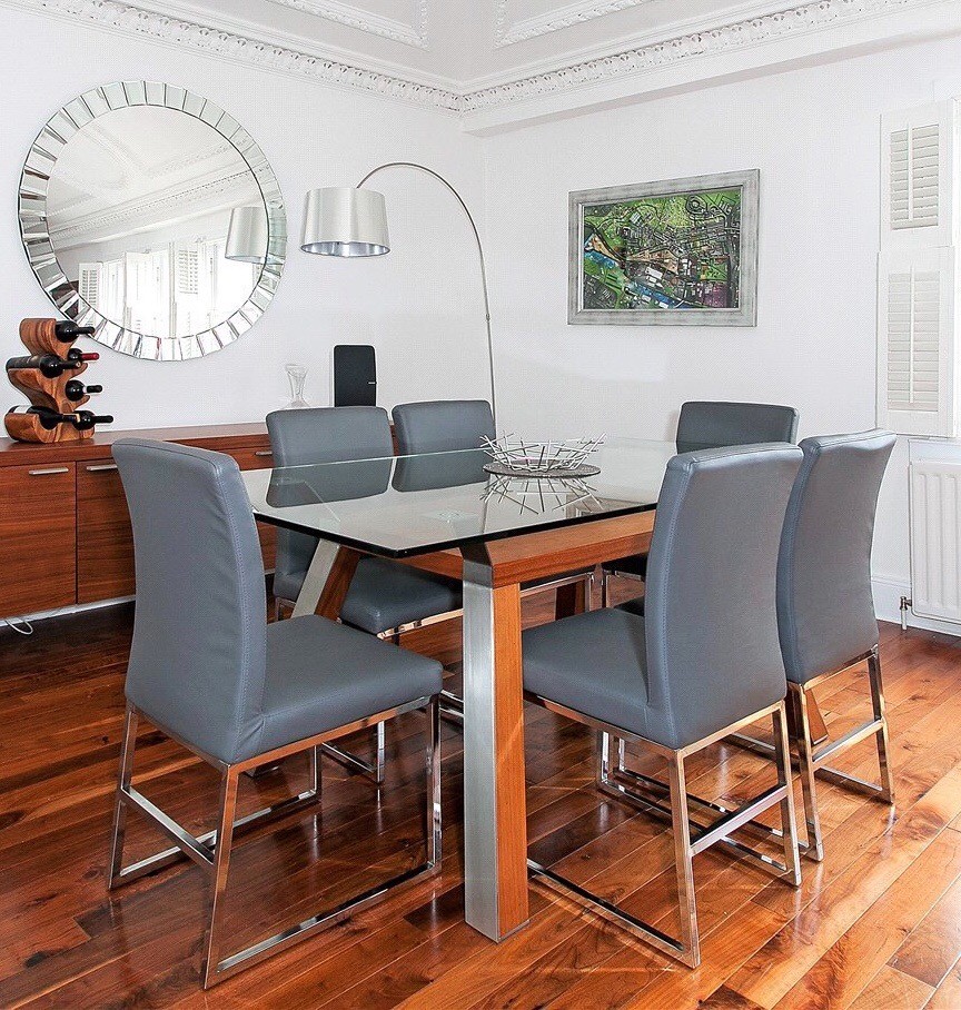 Six Dwell Grey Faux Leather Dining Chairs | in Newton Mearns, Glasgow