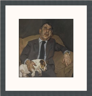 Lucian Freud Guy and Speck Custom Framed Print