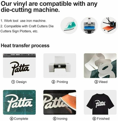  PU HTV Rolls Heat Transfer Vinyl T-shirt /Textile HTV 12"x 10' by HTVRONT