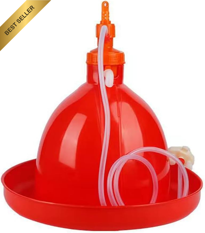 Automatic Poultry Waterer 1.5M Hose Flow Control Hanging Chicken Duck Goose