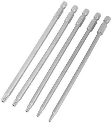 5pc T10/T15/T25/T27/T30 6'' Torx Screwdriver Bit  Hex Security Magnetic 150MM