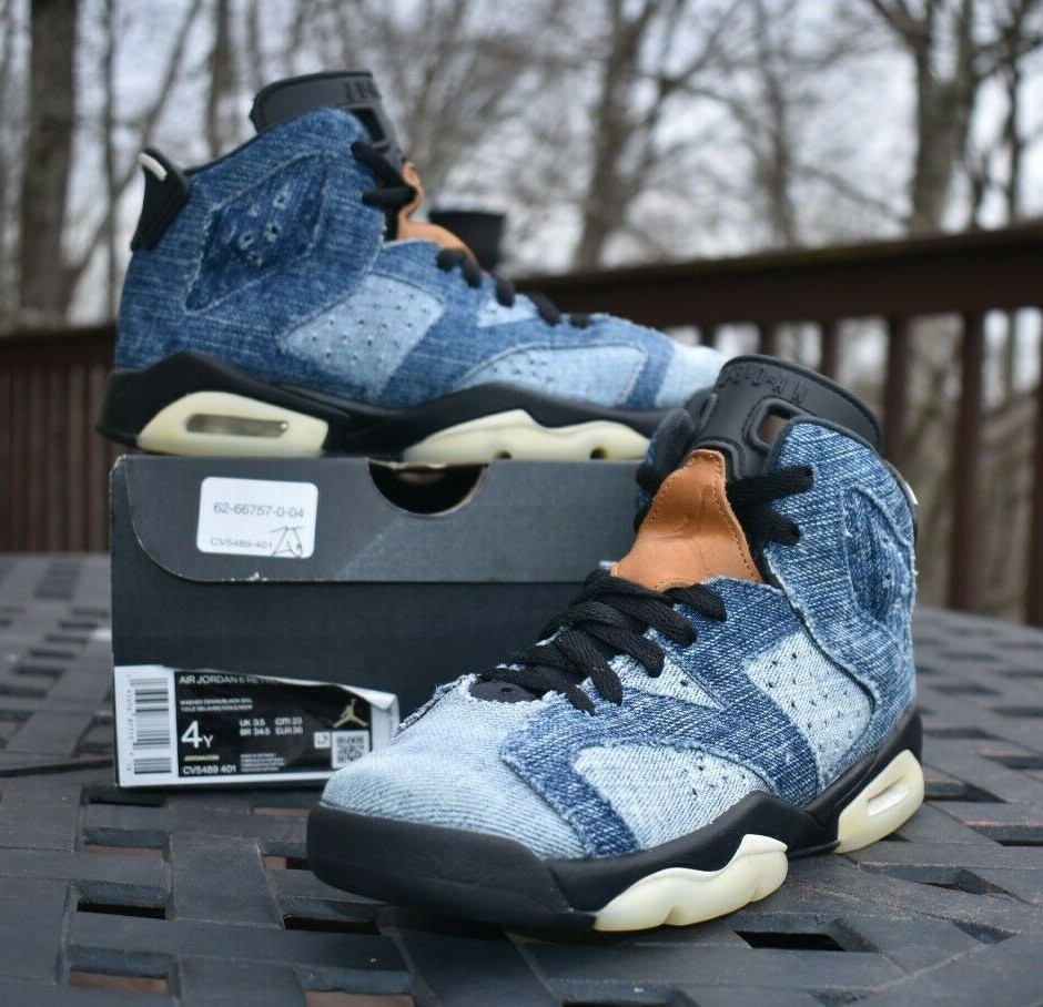 Nike Air Jordan 6 Retro GS 'Washed Denim' CV5489-401 Youth