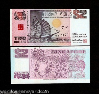 BANKNOTESコレクション② 22枚 SINGAPORE 2 DOLLARS P-31 A 1994 BCCS UNC COMMEMORATIVE MONEY