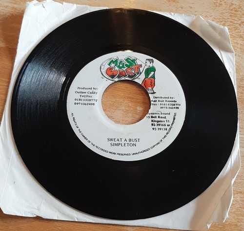 洋楽 Jamaican Original Record Simpleton Jamaica import 45 Sweat a Bust / Version Must Bust