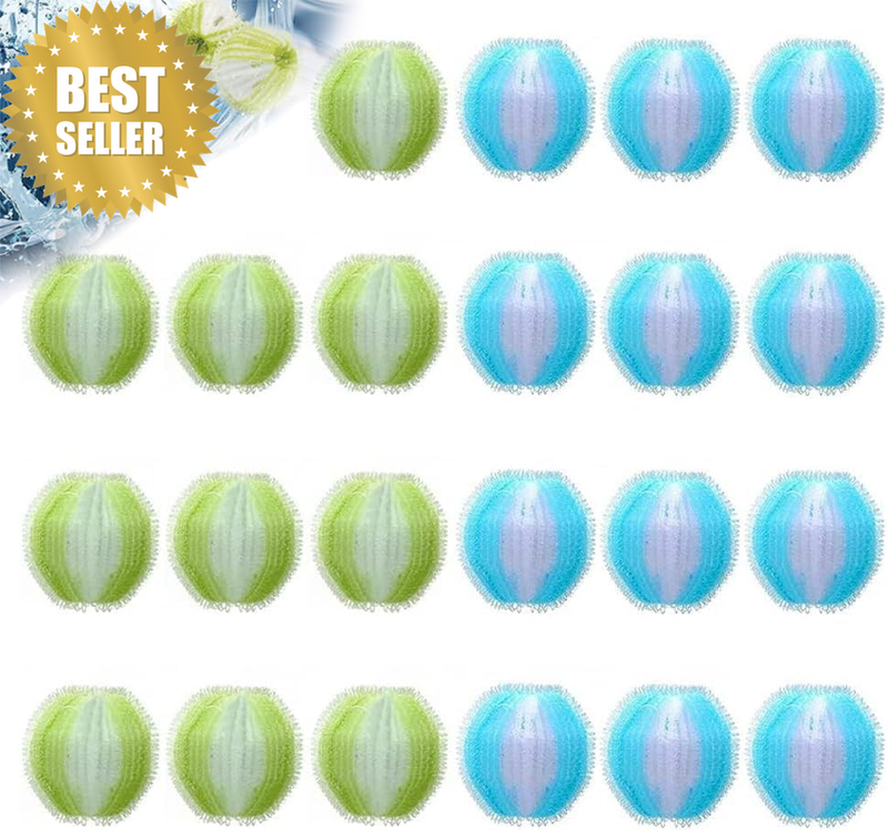 24 Pieces Pet Hair Remover for Laundry,  Reusable Dryer Washing Balls Hair Lint