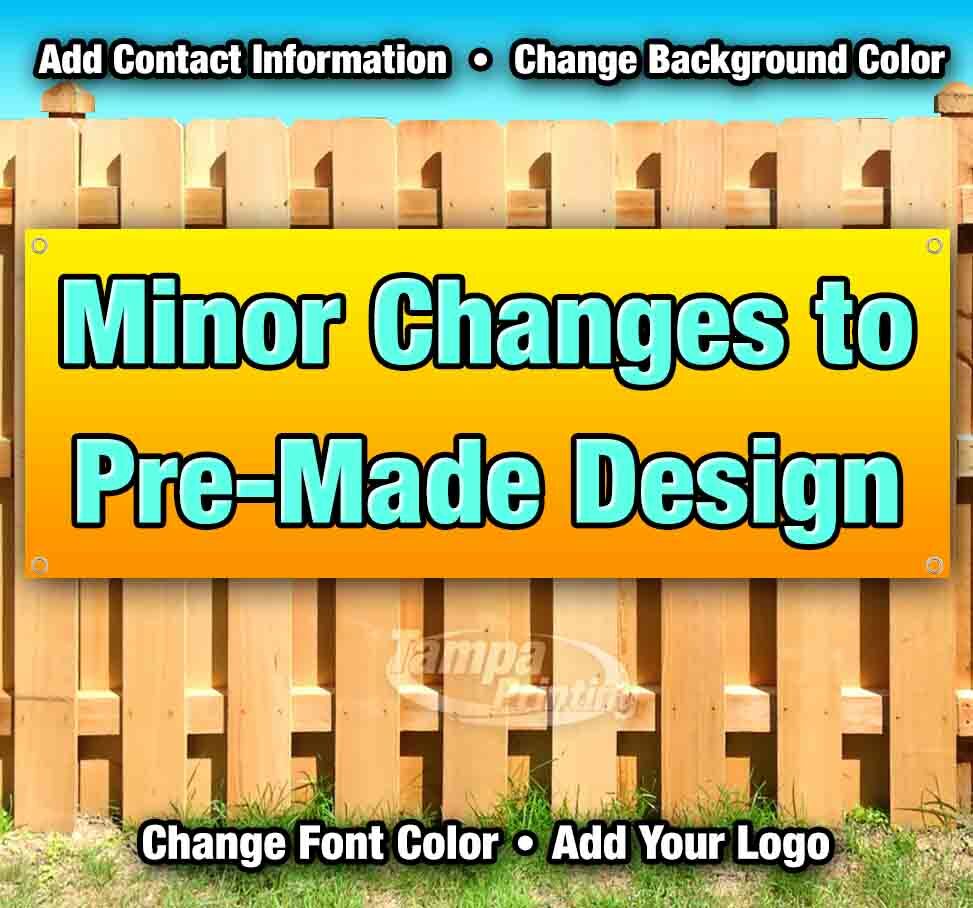 MINOR CHANGES Advertising Vinyl Banner Flag Sign USA Many Sizes Available USA