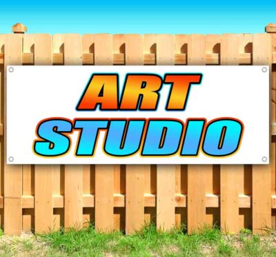 ART STUDIO Advertising Vinyl Banner Flag Sign Many Sizes WORKSPACE SHOP