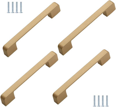 Seully 4 Stück Goldene Schubladen-Türschrankgriffe, Schranktürgriffe aus Alumini
