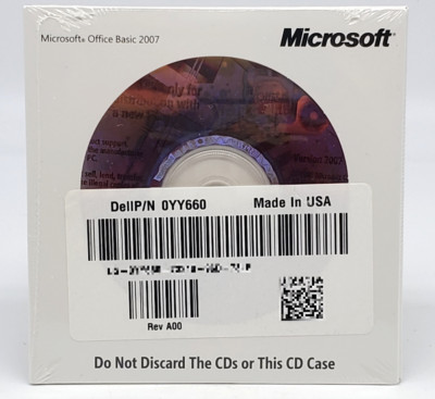 Microsoft Office Basic 2007 - Dell OEM 0YY660 - New Sealed
