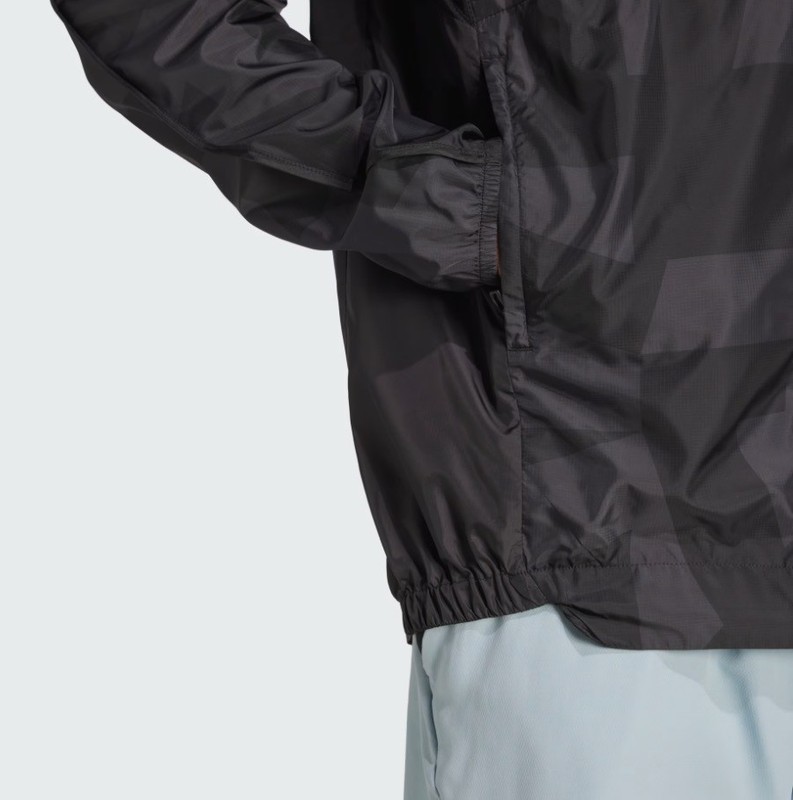 Adidas Terrex Multi Printed Wind Jacket Windbreaker Black JD8428