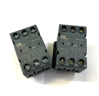 ABB DISCONNECT SWITCH OT32ET3 40A 3 POLE 690VAC 50/60HZ (LOT OF 2)