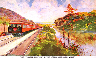 CHICAGO MILWAUKEE ST PAUL RAILROAD POSTER *2x3 FRIDGE MAGNET* TRAIN OVERLAND CAR