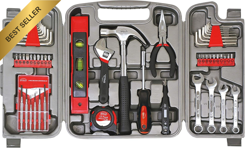 Tools DT9408 53 Piece Household Tool Set with Wrenches, Precision Screwdriver Se
