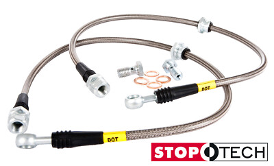 Stoptech Stainless Steel Front Brake Lines For 02-17 Subaru Impreza / WRX / STi