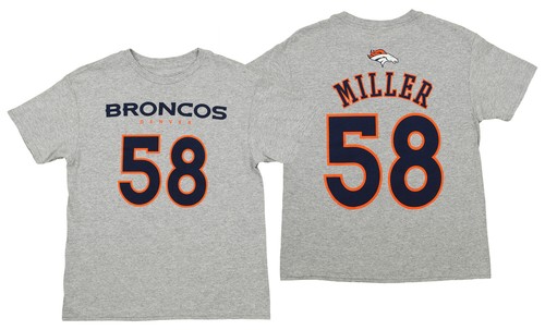 Футболка Outerstuff NFL Youth Denver Broncos Von Miller #58 Mainliner