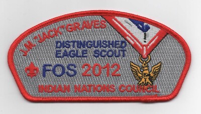 Indian Nations Council CSP SA-?, FOS 2012, Jack Graves Distg. Eagle Scout, Mint