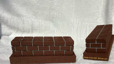 SHORT Piers | Bridge Supports | O Scale |  Set of 2 | Railroad & Train | Scenery