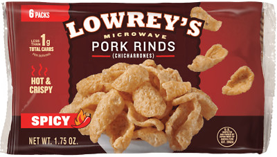 (18-Pack) Hot & Spicy Bacon Curls Microwave Pork Rinds