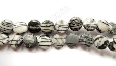 Semi Precious Stone, 8mm, 10mm, 12mm, 14mm Puff Coin Beads