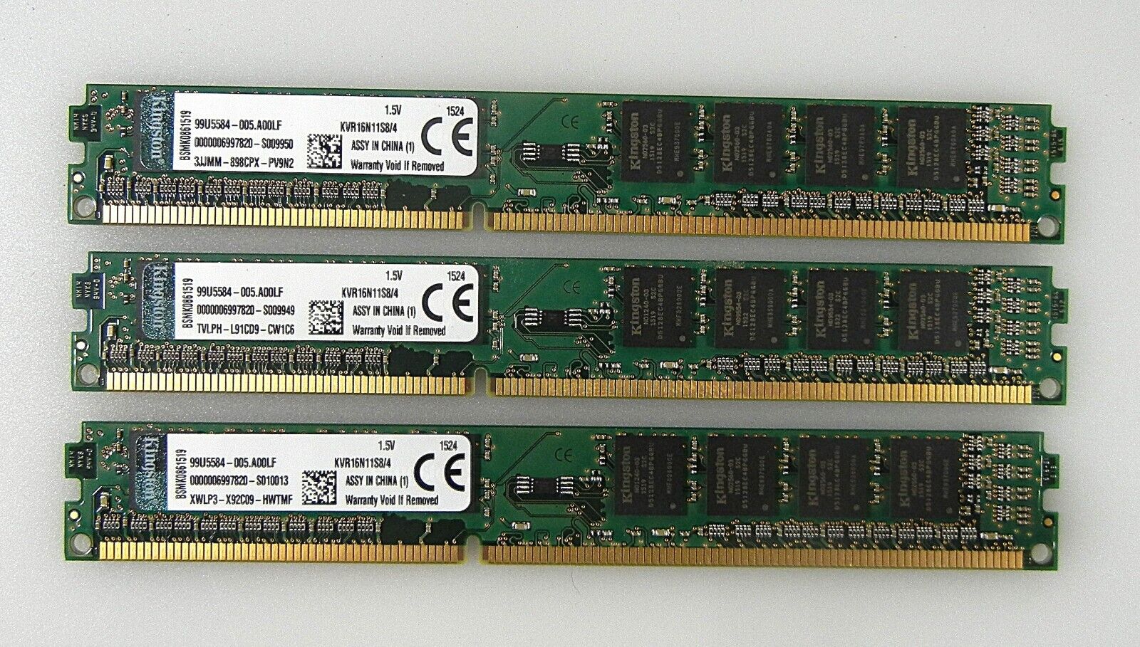 Kingston 99U5584-005.A00LF DDR3-12800 4GB RAM x 4 (16gb Total) Kingston 99U5584-005.A00LF DDR3-12800 4GB RAM x 4 (16gb Total)