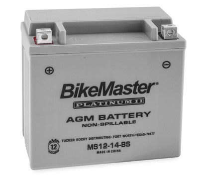 BikeMaster AGM 12V Platinum Battery For KYMCO Xciting 500 RI 2009-2017 Grey