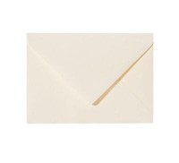 25 Briefumschläge DIN B6 (125 x 176 mm) - Zartcreme mit Dreieckslasche